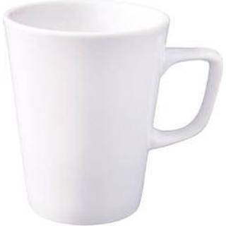 Classic porcelæn Latte krus med hank 34 cl hvid