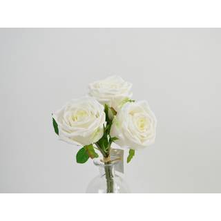 Rose bundle, natural touch, 3 stk., 29 cm, white