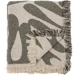 Bloomingville Alk bomuldsplaid 130x160 cm Beige/Grøn