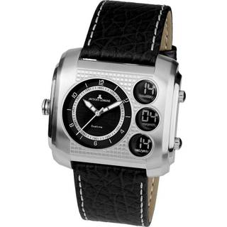 Jacques Lemans 1-1780A Herrenuhr AnaDigi Schwarz/Stahl