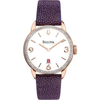 Bulova 98R196 Hvid/Læder Ø32 mm