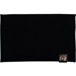 Bademåtte - 50x80cm - skridsikker bademåtte i Sort - Valmue - Premium By Borg