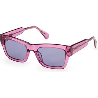 MAX&Co Kvinde MO0081 72V Solbriller Acetat Rosa Blå Firkantet Normal