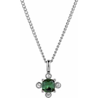 DYRBERG/KERN RIMINI HALSKÆDE 430111 (Silver, Green, ONESIZE)