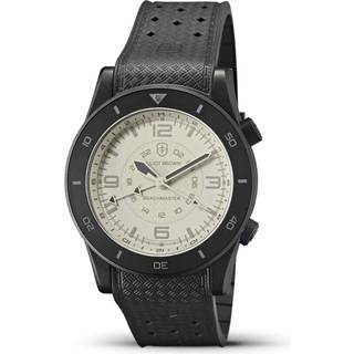 Elliot Brown Beachmaster Ghost Cream Dial Black Rubber Strap Men’s Watch 0H0-622-R51G