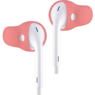 ACOUS DESIGN PUREST EARBUDS D?kker anti-SLIP Sport Covers kompatible med Apple EarPods og AirPods (bleg r?d)