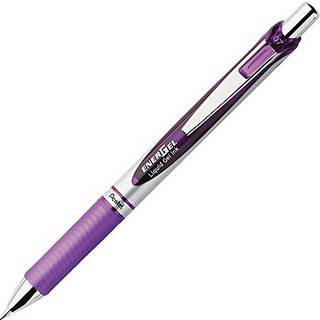 Pentel Energel Deluxe RTX Udtr?kkelig flydende gelpen 0,7 mm Metal Tip Violet Ink 2 Pack (BL77BP2V)