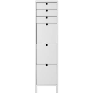 1898 Square kommode smal 6 skuffer Hvid