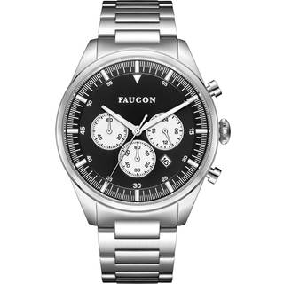 Faucon Chrono F10010 - Herre - 44 mm - Analog - Quartz - Safirbelagt Mineralglas