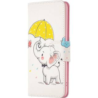 iPhone 14 Pro Flip Cover m. Pung - Paraply & Elefant