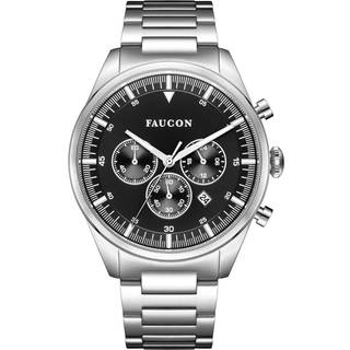 Faucon Chrono F10012 - Herre - 44 mm - Analog - Quartz - Safirbelagt Mineralglas