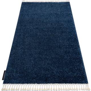 Tæppe BERBER 9000 marineblå blå kvaster berberi Marokkansk shaggy 140x190 cm