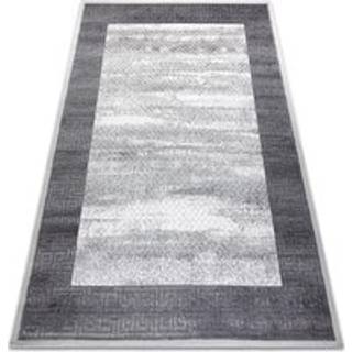 Tæppe NOBLE moderne 1512 64 Ramme, Græsk vintage vasket - Strukturelle, to niveauer af fleece fløde / grå 140x190 cm