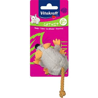 Vitakraft Plysmus med Catnip, grå