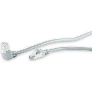 Cat 6 S/FTP Netværkskabel - Vinklet - Grå - 2 m