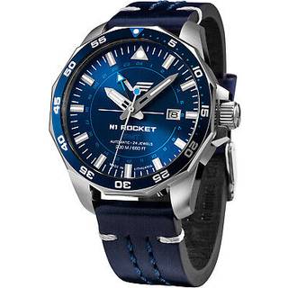 Vostok Europe NH34-225A712-LBBLAU Herren-Automatikuhr GMT Rocket N1 Dunkelblau
