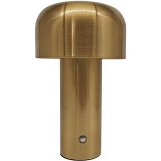 LEDlife Mushroom bordlampe - Guld, genopladelig, touch dæmpbar, IP20 - Dæmpbar : Dæmpbar, Kulør : Varm