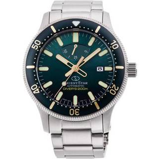 Orient Star ISO Diver Automatic Green Dial Stainless Steel Bracelet Mens Watch RE-AU0307E00B