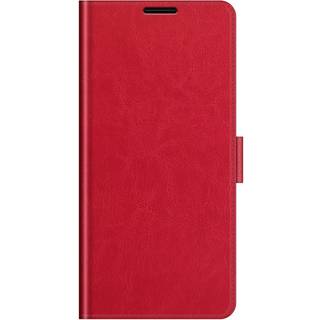 TCL 20 SE Blank Læder Cover m. Kortholder - Rød