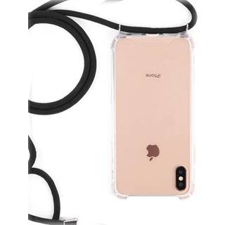 iPhone X / XS Fleksibelt Plastik Cover m. Strop - Sort