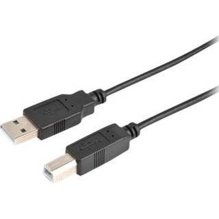 Prokord Usb-kabel 1m. Usb A Usb B Sort