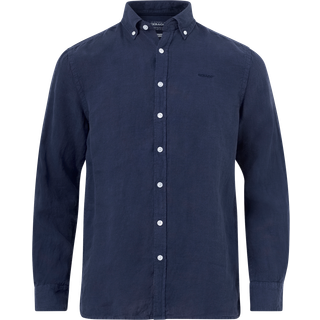 Sebago M Classic Fit Linen Skjorte NAVY