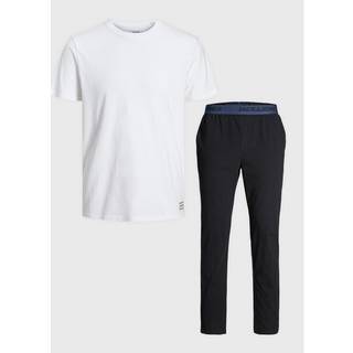 Jack & Jones pyjamas/loungesæt med t-shirt & bukser i hvid til herre.