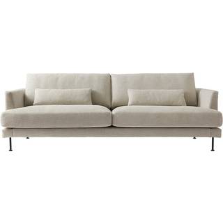 1898 Bredhult sofa 3-pers. stof Bern 0341 beige, sorte stålben