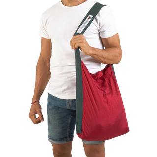 Ticket To The Moon Eco Bag Medium (15L) - BURGUNDY / DARK GREEN - Udendørsliv fra Ticket To The Moon