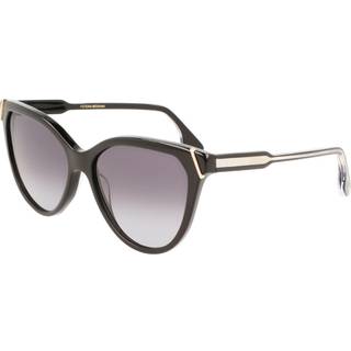Victoria Beckham Kvinde VB641S 001 Solbriller Acetat Sort Grå Cat Eye Normal Skygge