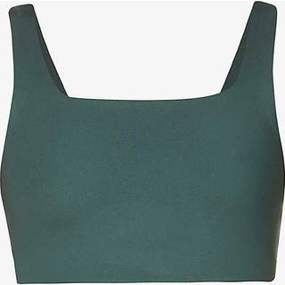 Girlfriend Collective Tommy Square Neck sports BH, grøn, Størrelse: XS, Dame