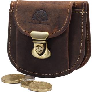 Geldbörse Leder 9x8cm klein "Vintage" antikbraun 1753-25 | Greenburry,de