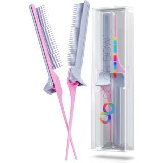 Colorbow Rat Tail Combs til h?rstylist (2 pakning) Drillende kamh?rudj?vnere kam fladjernskamkoblingskam H?rfarvel?gningsstylingv?rkt?jer til h?j