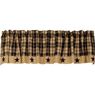 Black Farmhouse Star Valance