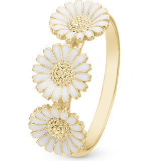 Christina Collect - TRIPLE MARGUERITE ring i forgyldt sølv