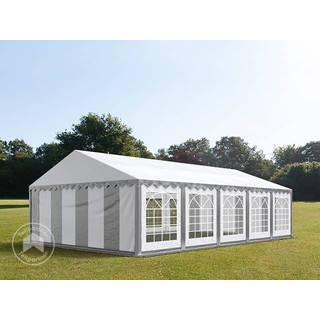 5x10m, Partytelt, PVC-teltdug, grå-hvid - (6173)