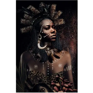 Artwood, Vægdekoration African Tribe Woman 80x120 cm Artwood