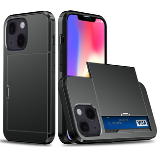 iPhone 13 Mini Håndværker Cover m. Kortholder - Sort