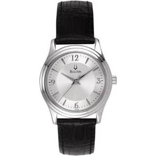 Bulova 96T58 Sølvfarvet/Læder Ø28 mm