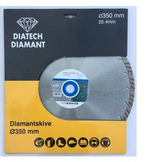 DIATECH DIAMANT Turbo diamantklinge Ø350 mm (1250-62)