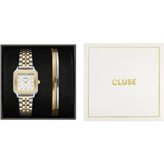 CLUSE Gold Mix Giftbox Gracieuse Petit Watch and Double Snake Bracelet - Gold - 16cm