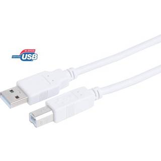 Prokord Usb-kabel 2m. Usb A Usb B Hvid