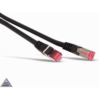 Cat 6a S/FTP LSZH Netværkskabel - Sort - 0.50 m