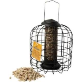Fuglefoderhus m.gitter t.peanut H 22 Ø 20 sort metal