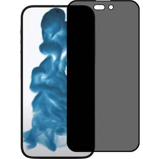 iPhone 14 Pro Anti-Peep Skærmbeskyttelse - Hærdet Glas - Gennemsigtig m. Sort kant