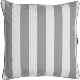 Diyti Wide Stripe Pude 45x45 Cm - Udendørs Dekorative Puder Polyester Grå - 05-GREC-WS-GRE/WHI