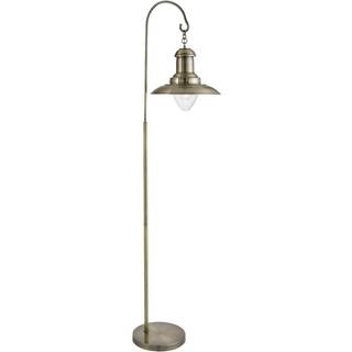 Fisherman gulvlampe, metal, antik messingfarve, E27, 161 cm