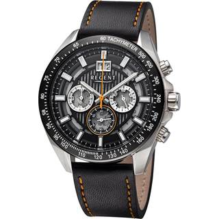Regent 11110943 Herrenuhr Chronograph mit Lederband