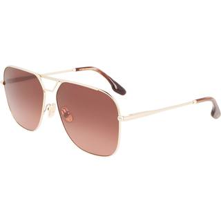 Victoria Beckham Kvinde VB217S 714 Solbriller Metal Guld Brun Firkantet Normal Fotokromatisk