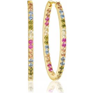 Hoop Ellisse Medio Øreringe, Guld/Multi